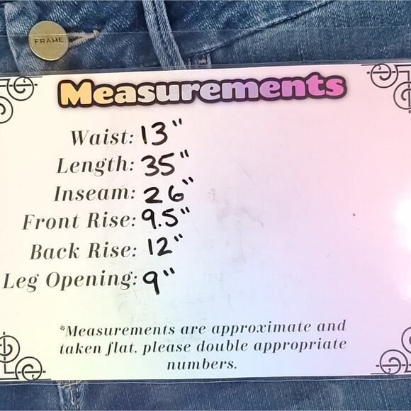 FRAME Denim Jeans Le Crop Mini Boot Reverse Overlock Cuff in Clifton - Picture 13 of 13